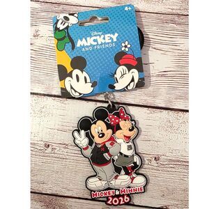 2026 Disney Mickey and Minnie Soft PVC Bag Clip Keychain